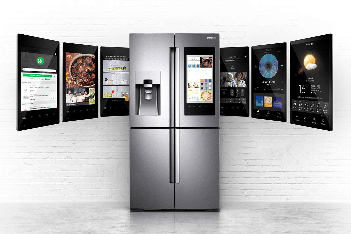 Figure 4: Samsung smart fridge and smart display