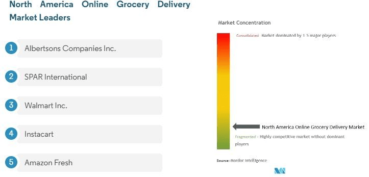 Figure 10: North America online grocery delivery market leaders (Mordor)
