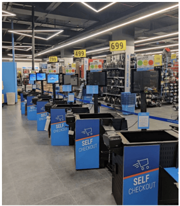 Figure 7: RFID self-checkout at Decathlon