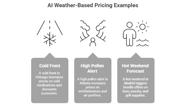 Figure 5: AI weather-based pricing examples