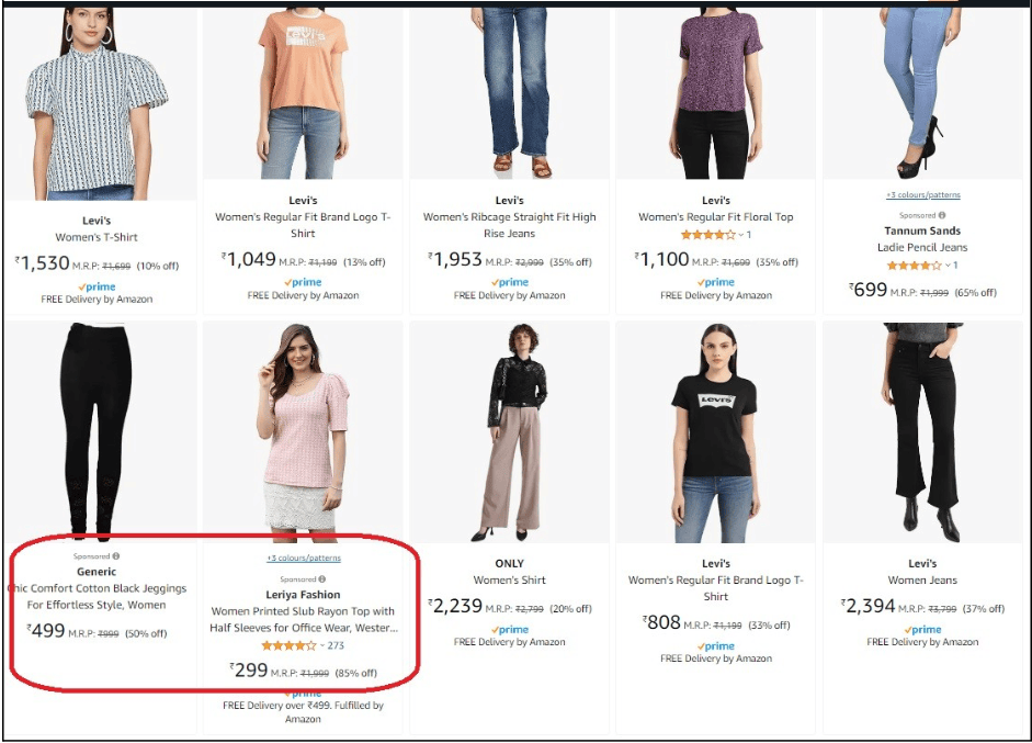 Figure 3: an example of relative discounting