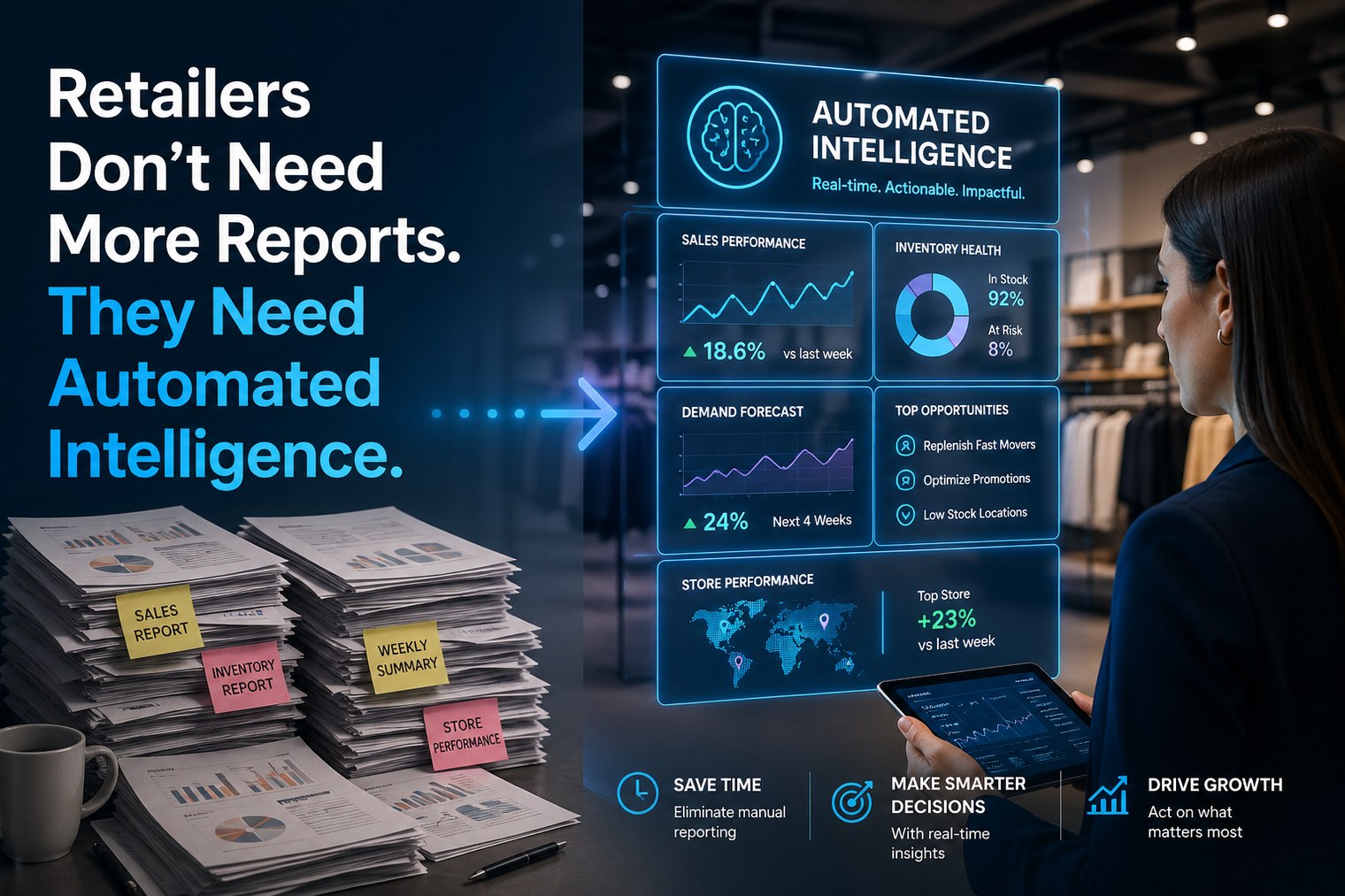 Retailers don't need more reports — they need automated intelligence